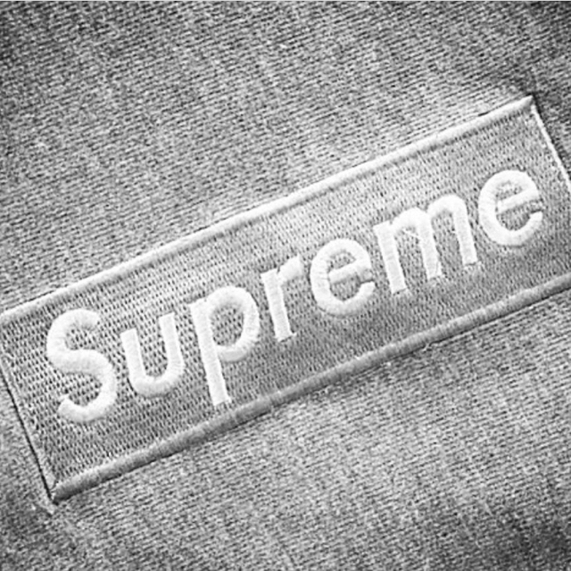 supreme BOX LOGO hoodie gray×silver