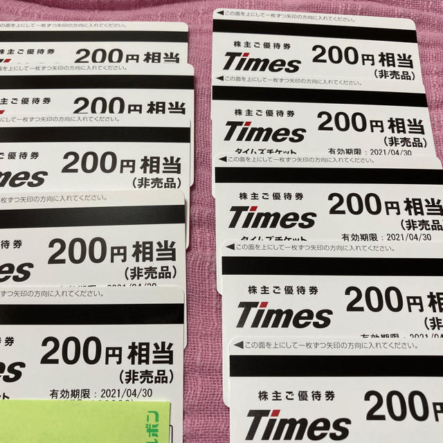 タイムズチケット　Times 駐車券 チケットの施設利用券(その他)の商品写真