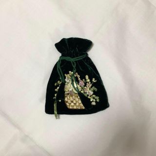 デプト(DEPT)の最終値下 vintage ベロア 刺繍 巾着 ポーチ(ポーチ)