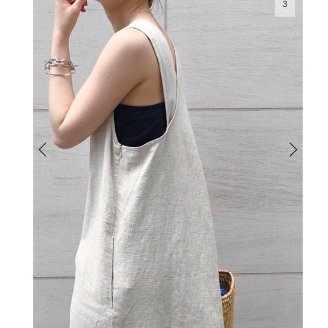 IENA(イエナ)のミッシングユーオールレディ　LINEN BACK CROSS ワンピース レディースのワンピース(ロングワンピース/マキシワンピース)の商品写真