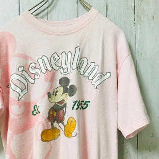 ディズニー(Disney)のディズニー　Ｔシャツ　ミッキー　ピンク　ヘインズ　Ｍ(Tシャツ/カットソー(半袖/袖なし))