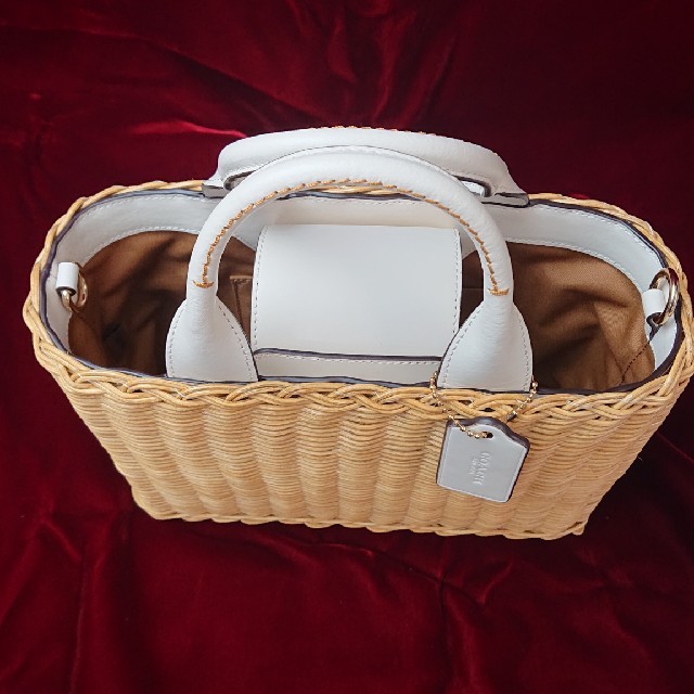 新品未使用 COACH コーチ かごバッグ ウィッカー キャリーオール