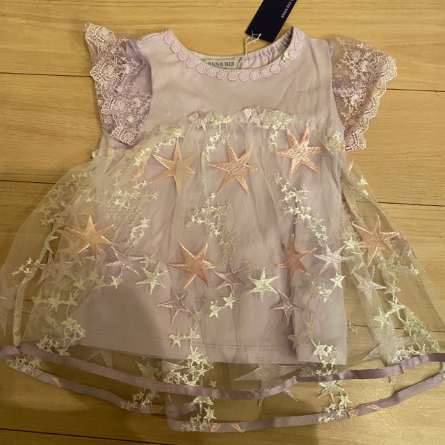 ANNA SUI mini - 新品 アナスイミニ 120 星刺繍 チュール ANNA SUI mini - 新品 アナスイミニ 120 星刺繍 チュール