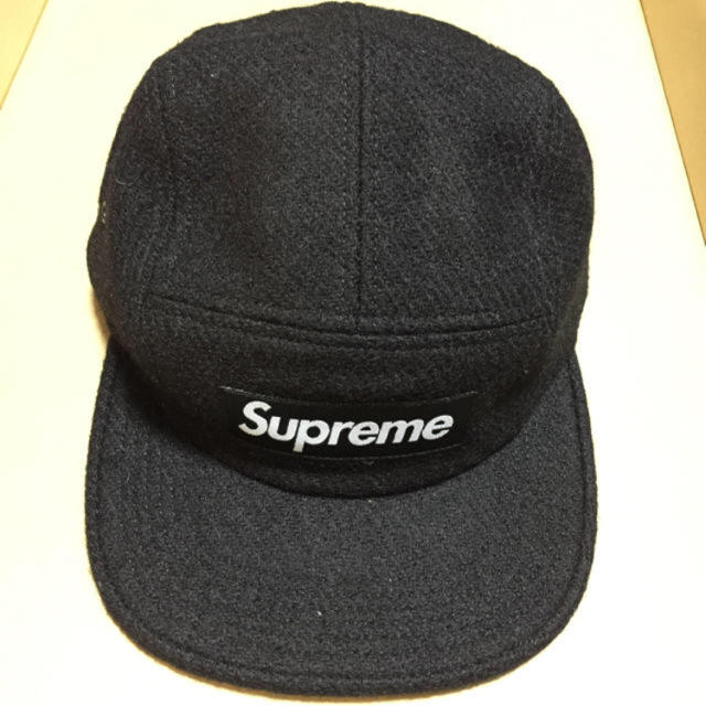 Supreme Harris Tweed Camp Cap 黒