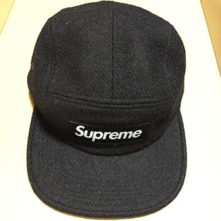 シュプリーム(Supreme)のsupreme Camp Cap ハリスツイード ブラック(キャップ)