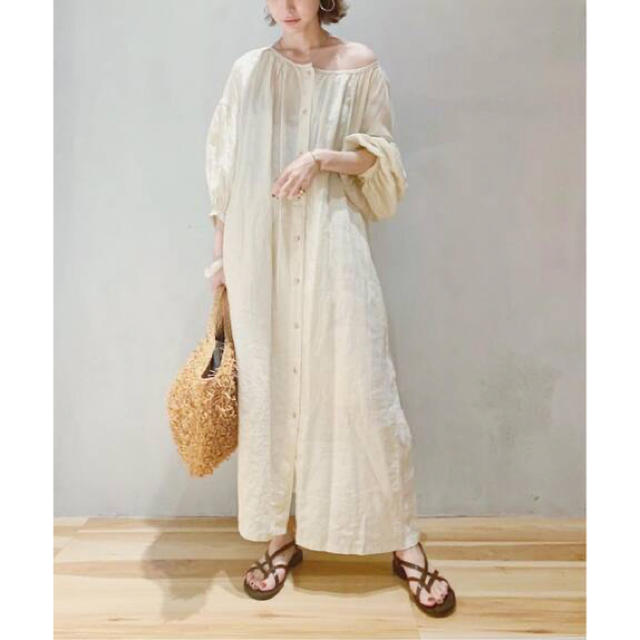 Plage(プラージュ)のPlage⭐︎Linen ボリュームスリーブワンピース レディースのワンピース(ロングワンピース/マキシワンピース)の商品写真