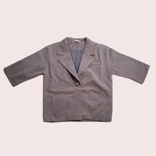 【sale】韓国子供服◇くすみカラービッグシルエットジャケット◇(ジャケット/上着)