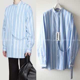 ジルサンダー(Jil Sander)の【名作】ジルサンダー ストラップ バンド カラー シャツ ブラウス(シャツ)