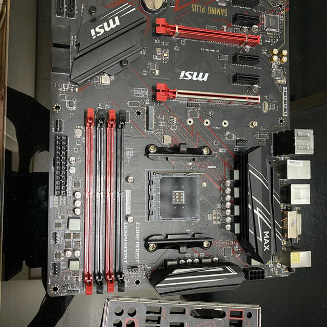 MSI B450 gaming plus iOパネル付き