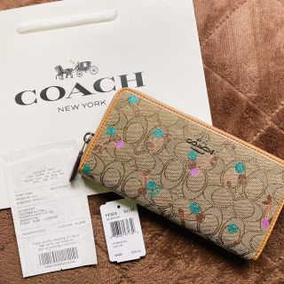 コーチ(COACH)の【新品未使用】COACH コーチ 長財布 チェリー F31563 ブラウン(財布)