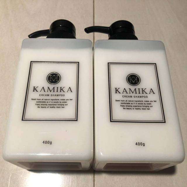 【2本セット】カミカ 黒髪クリームシャンプー KAMIKA 400g