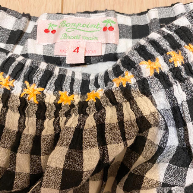 Bonpoint(ボンポワン)のボンポワン　ギンガムチェックスカート　4Y キッズ/ベビー/マタニティのキッズ服女の子用(90cm~)(スカート)の商品写真