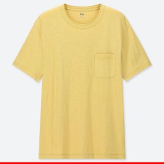 ユニクロ(UNIQLO)のUNIQLO ユニクロ クルーネックT イエロー(Tシャツ/カットソー(半袖/袖なし))