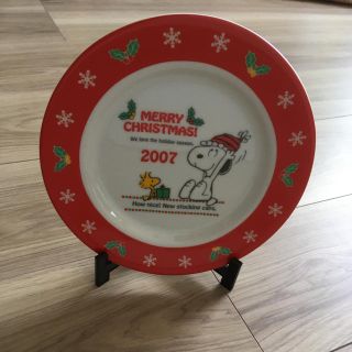 スヌーピー(SNOOPY)のマーブルチョコ様専用☆SNOOPY 2007年クリスマスプレート(置物)