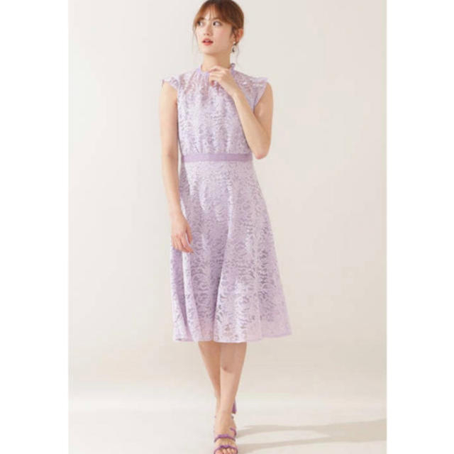 JILL by JILLSTUART(ジルバイジルスチュアート)のJILL by JILLSTUART  レイシーミディドレス レディースのワンピース(ひざ丈ワンピース)の商品写真