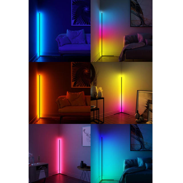 インテリアライト LVYUANリョクエンフロアライトフロアランプ 間接照明 おしゃれ スタンドライト RGB 変色 LED フロアスタンド リモコン 創意 - 4
