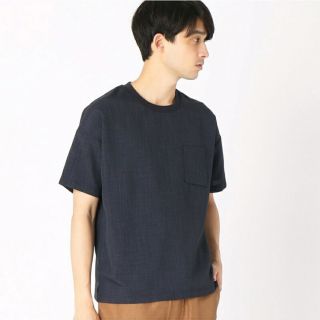 コムサイズム(COMME CA ISM)のCOMME CA ISM リネンライク　布帛Tシャツ コムサイズム カットソー (Tシャツ/カットソー(半袖/袖なし))