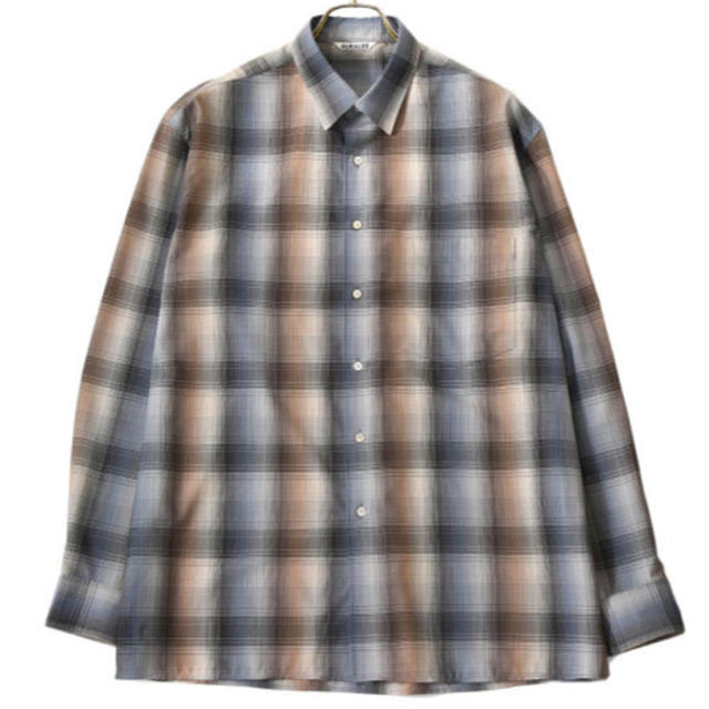 COMOLI(コモリ)のAURALEE SUPER LIGHT WOOL CHECK SHIRTS メンズのトップス(シャツ)の商品写真