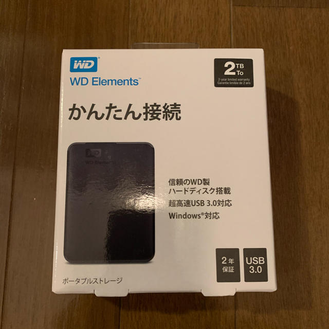 スマホ/家電/カメラ新品 WD HDD ポータブルハードディスク 2TB USB3.0