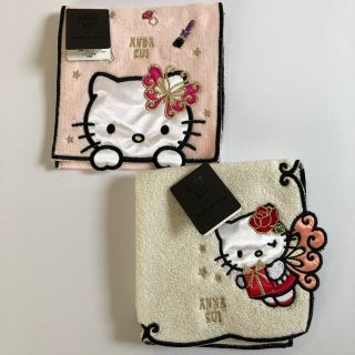 アナスイ(ANNA SUI)の★新品★  アナスイ × ハローキティ ハンカチ ポケットタオル ２点セット(ハンカチ)