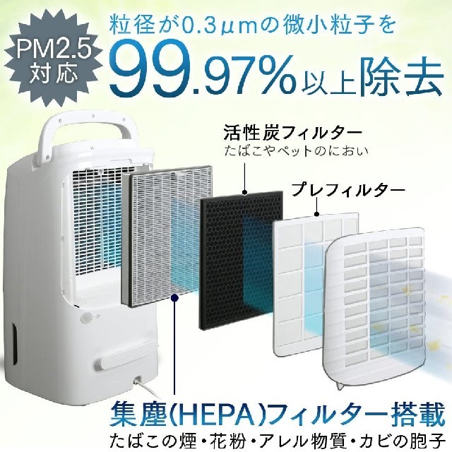 アイリスオーヤマ(アイリスオーヤマ)のアイリスオーヤマ 除湿機能付き空気清浄機 DEC-120 スマホ/家電/カメラの生活家電(空気清浄器)の商品写真