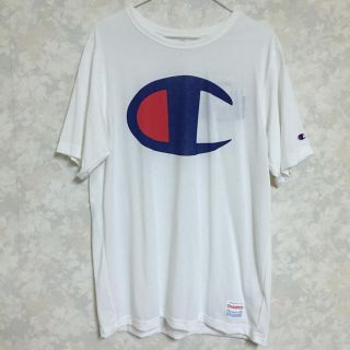 チャンピオン(Champion)の新品 ビックロゴＴシャツ XL ホワイト(Tシャツ/カットソー(半袖/袖なし))