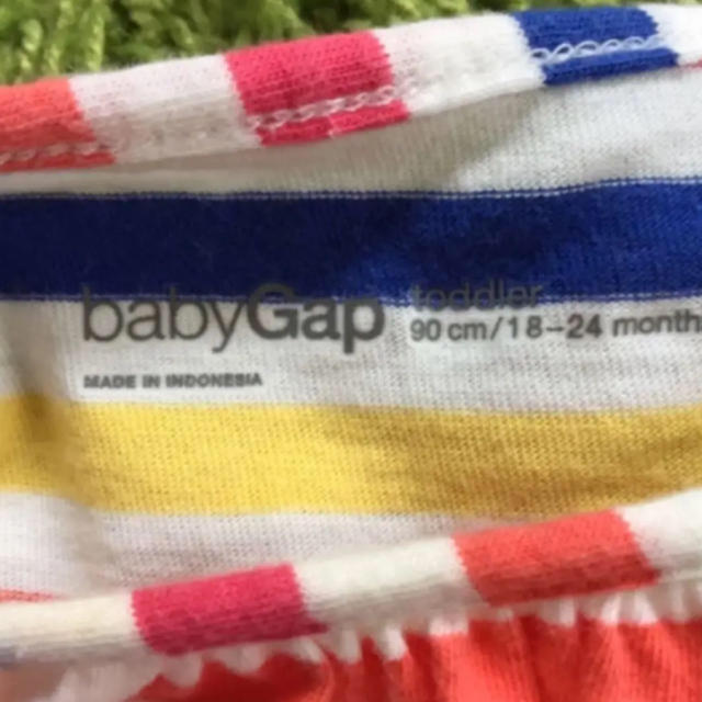 babyGAP(ベビーギャップ)の●値下げ●ベビーギャップ チュニック 90 ボーダー カラフル babyGAP キッズ/ベビー/マタニティのキッズ服女の子用(90cm~)(Tシャツ/カットソー)の商品写真