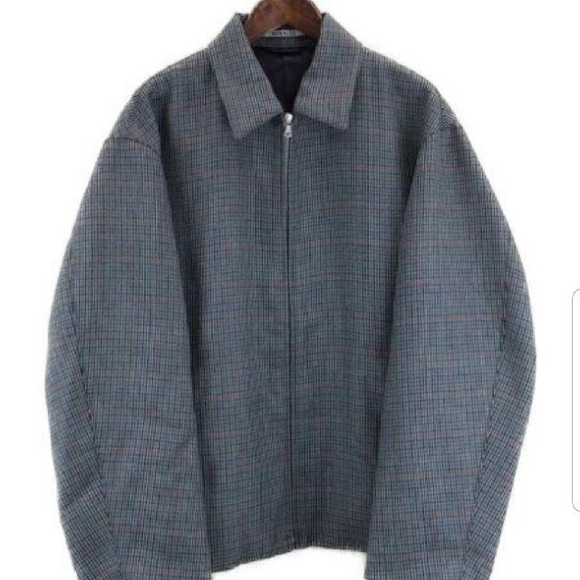 AURALEE18AW DOUBLE FACE CHECK ZIP BLOUSO