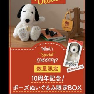 スヌーピー(SNOOPY)の10周年記念ポーズぬいぐるみ（限定BOX） (キャラクターグッズ)