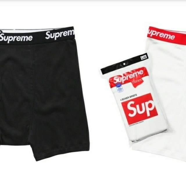 Supreme(シュプリーム)のSupreme/Hanes Boxer Brief 白/黒 各1枚 (Ｓ) メンズのアンダーウェア(ボクサーパンツ)の商品写真