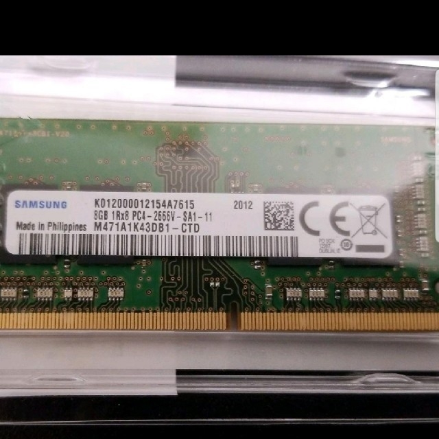 ノート用 PC4-21300 (DDR4-2666) 8GB×2 サムスン製 1