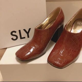 スライ(SLY)のSLY ブーティーパンプス　ブーツ　ローファー　スクエアトゥ(ローファー/革靴)