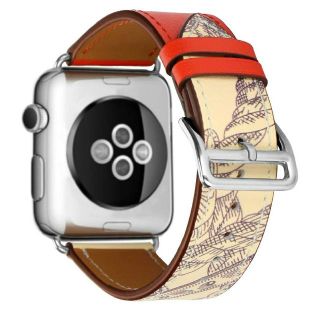 アップルウォッチ(Apple Watch)の【新品】42/44㎜ Apple Watch用 本革ベルト 互換品(その他)