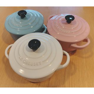 ルクルーゼ(LE CREUSET)の【ル・クルーゼ】ココット3色SET(鍋/フライパン)