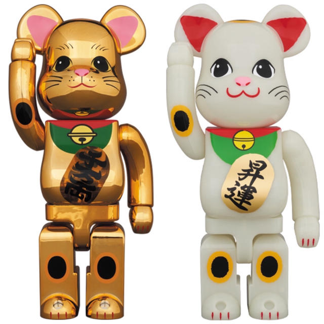 MEDICOM TOY - ベアブリック 400% BE@RBRICK 招き猫 蓄光 発光 ...