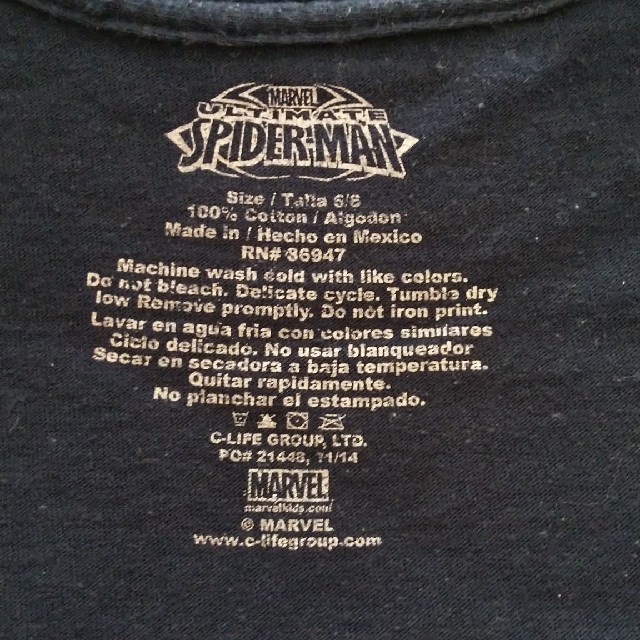 MARVEL(マーベル)のkenさん専用 赤紺２枚組スパイダーマン  ５歳 ６歳 Tシャツ マーベル キッズ/ベビー/マタニティのキッズ服男の子用(90cm~)(Tシャツ/カットソー)の商品写真