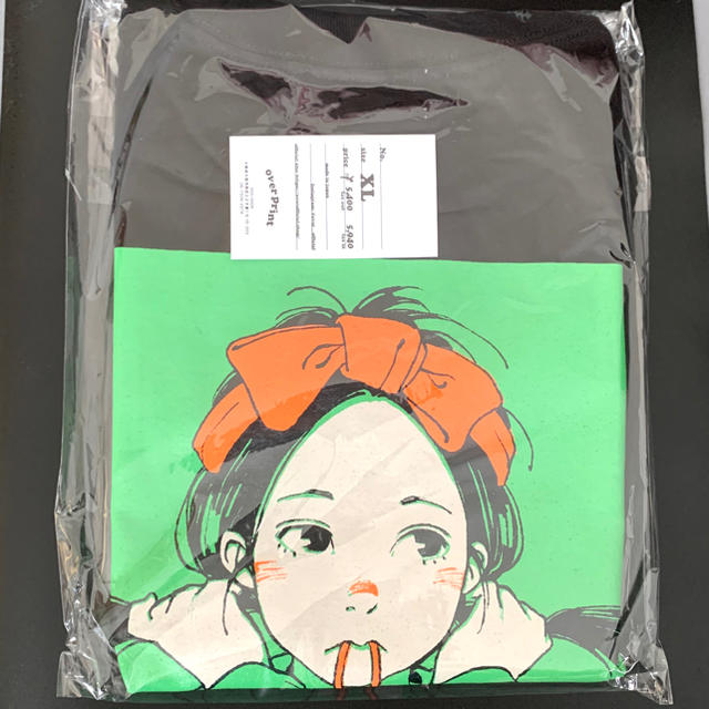 送料込　over print pop art tee ゲリラリリース　black