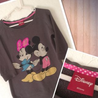 ディズニー(Disney)のミッキーミニーカットソー♡美品(Tシャツ(長袖/七分))