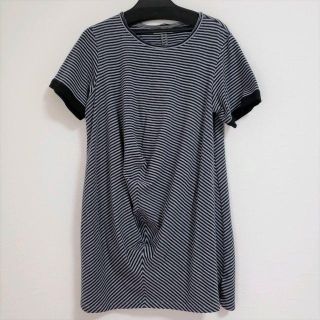 センソユニコ(Sensounico)のUSED センソユニコ イム ボーダー柄Ｔシャツチュニックカットソーワンピース(チュニック)