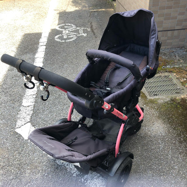 お値下げ ハグミープラス 二人乗りベビーカー