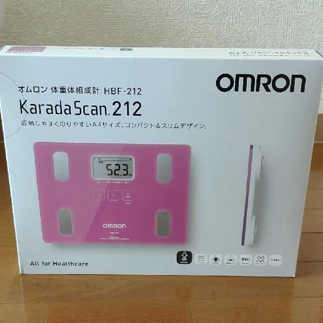 OMRON(オムロン)の新品・未開封 オムロン 体重 体組成計 OMRON HBF-212 スマホ/家電/カメラの美容/健康(体重計/体脂肪計)の商品写真