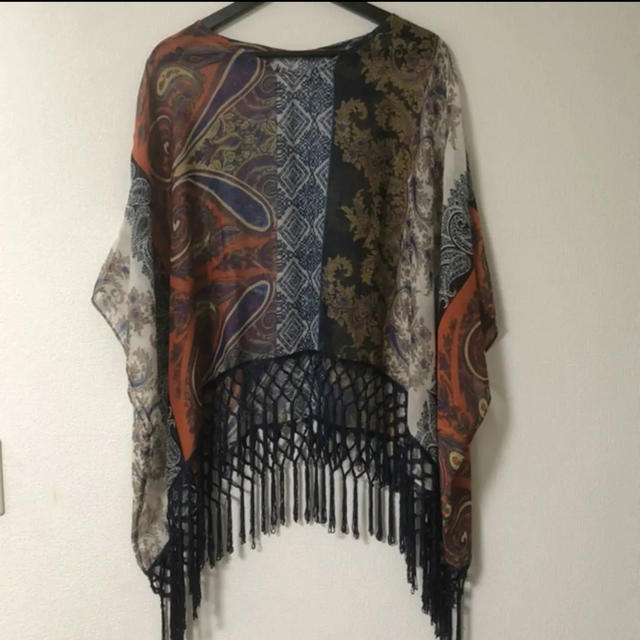 Ameri VINTAGE(アメリヴィンテージ)の【新品・未使用】アメリヴィンテージ　pattern ethnic poncho レディースのトップス(その他)の商品写真