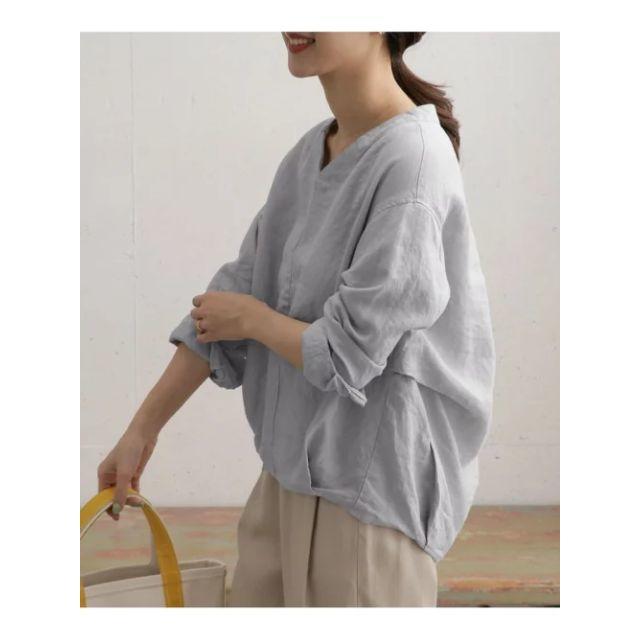 URBAN RESEARCH DOORS リネンバックタックプルオーバー