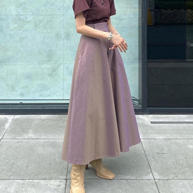 CLANE/CHAMBRAY CIRCULAR SKIRT