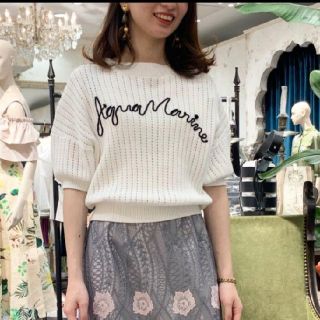 グレースコンチネンタル(GRACE CONTINENTAL)の20SS 完売 グレースコンチネンタル コード刺繍ニットトップ(ニット/セーター)