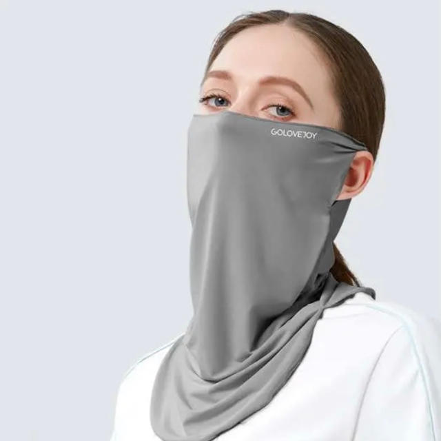 冷感マスク フェイスマスク スポーツ ダークグレー 2セット レディースのファッション小物(ネックウォーマー)の商品写真