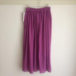早い者勝ち❣️新品タグ付き ロングスカート パープル(ロングスカート)