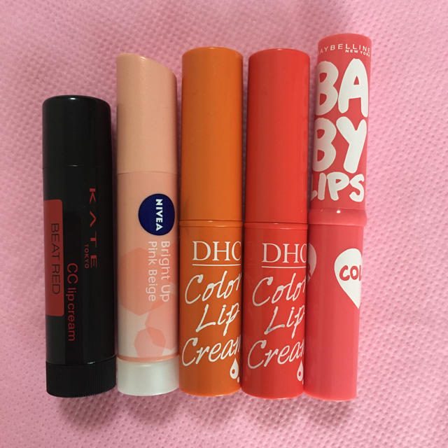 MAYBELLINE(メイベリン)の色付きリップ5本セット コスメ/美容のスキンケア/基礎化粧品(リップケア/リップクリーム)の商品写真