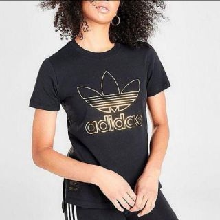 アディダス(adidas)の【Mサイズ】アディダスオリジナルス adidas Tシャツ ゴールド 黒(Tシャツ(半袖/袖なし))