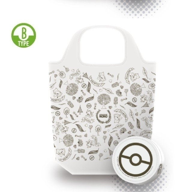 ポケモン(ポケモン)のセブンイレブン ポケモン エコバッグ タイプB 白 レディースのバッグ(エコバッグ)の商品写真